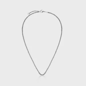 Essentielle Double Link Chain Necklace, Silver Colour