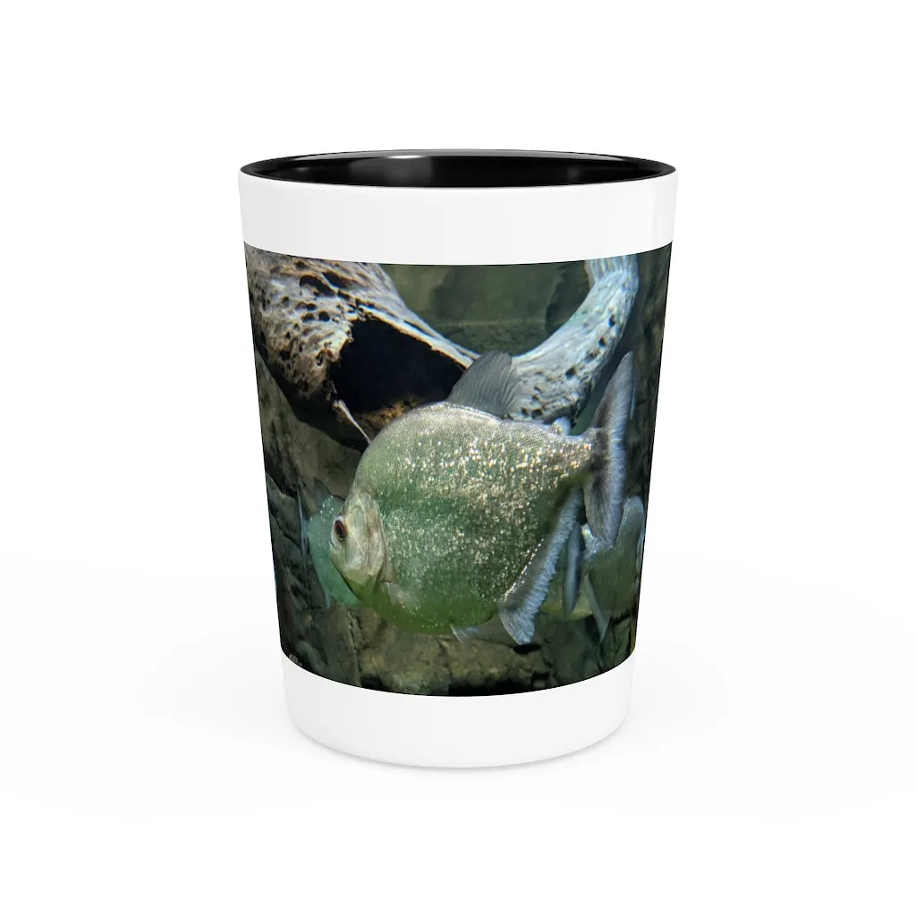 Glitter Green Fish Shot Glass