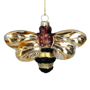 Gold Bumble Bee Christmas Tree Decoration