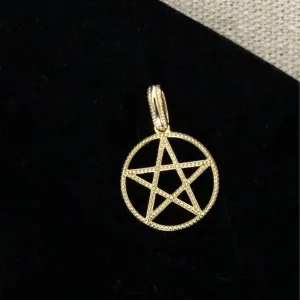 Golden Pentagram Charm