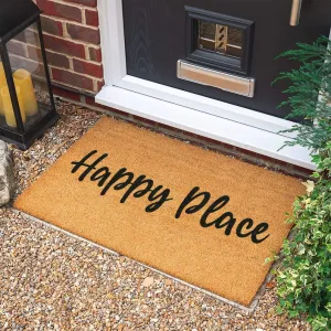 Happy Place Doormat, New Home Gift, Housewarming Gift, Personalized Gift, Wedding Gift, Welcome Door Mat