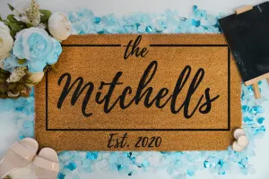 Housewarming Gift Ideas, Wedding Gift, Personalized Doormat, Custom Doormat, Closing Gift, Welcome Doormat