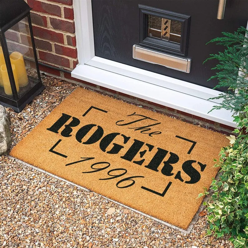 Housewarming Gift, Welcome Door Mat, Personalized Gift, New Home Gift, Wedding Gift, Personalized Custom Doormat