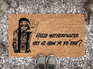 How You Do'ern Doormat, Lil Wayne Doormat, Hello Mother Fucker, Funny Doormat, Lil Wayne Quote  Home Decor