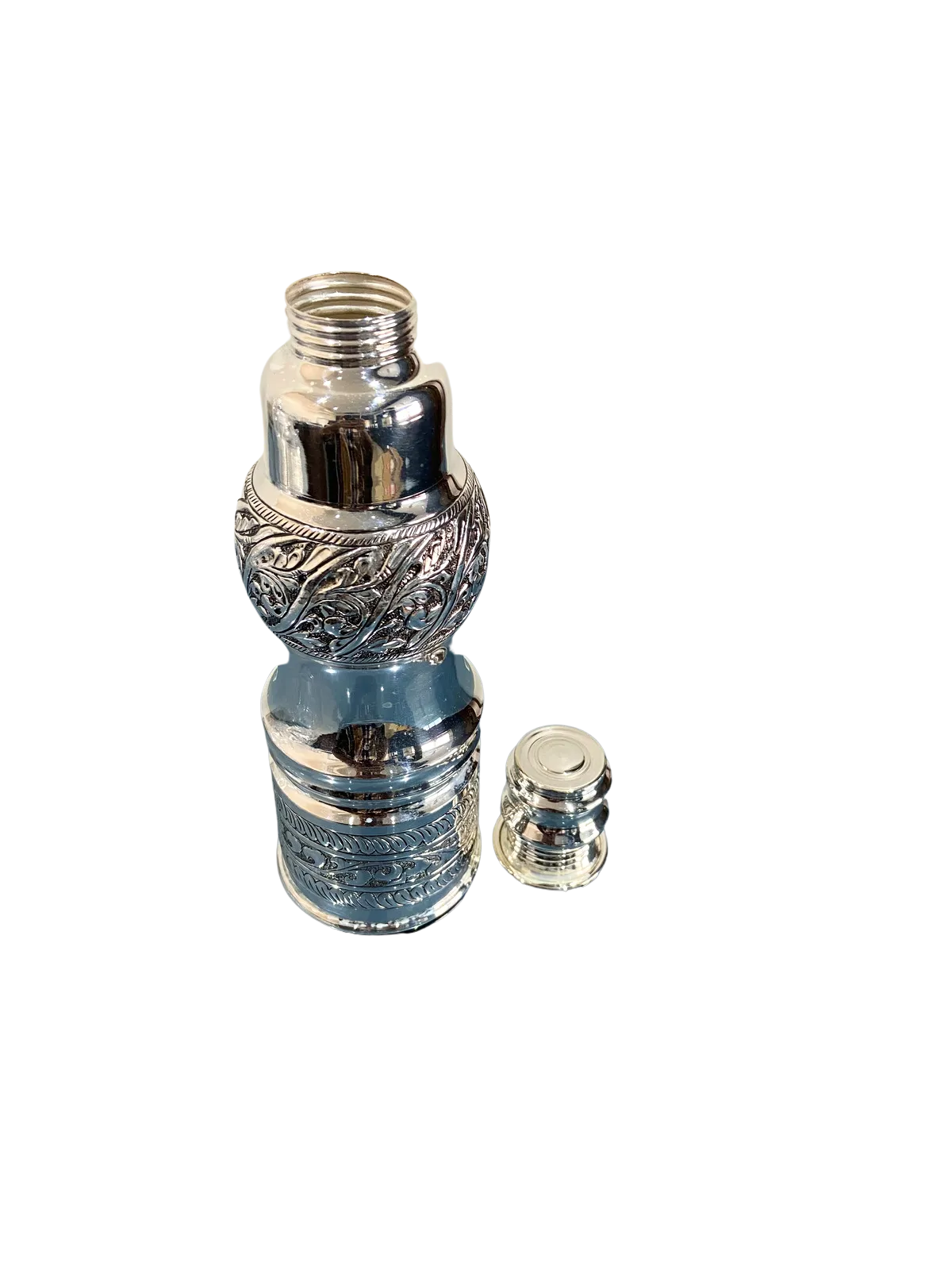 iJuels 92.5% pure silver water bottle one litre capacity. Comes with certificate of Purity