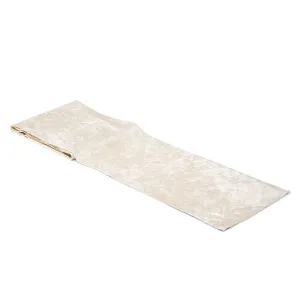 Ivory White Velvet Table Runner - 108-inches