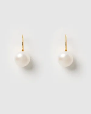 Izoa Cecilia Earrings Gold Freshwater Pearl