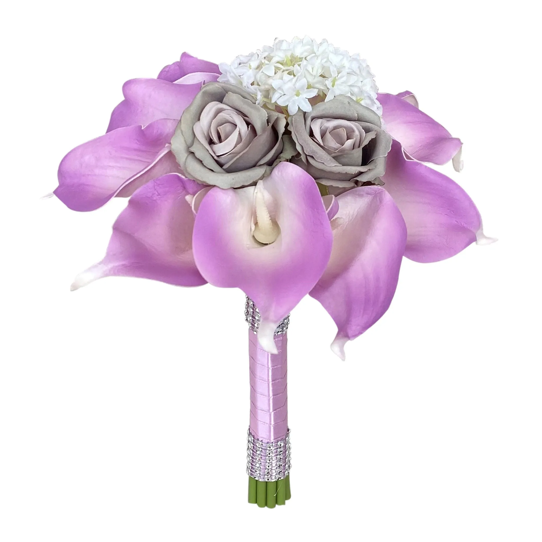 Lavender Bridal Calla Lily Bouquet Set