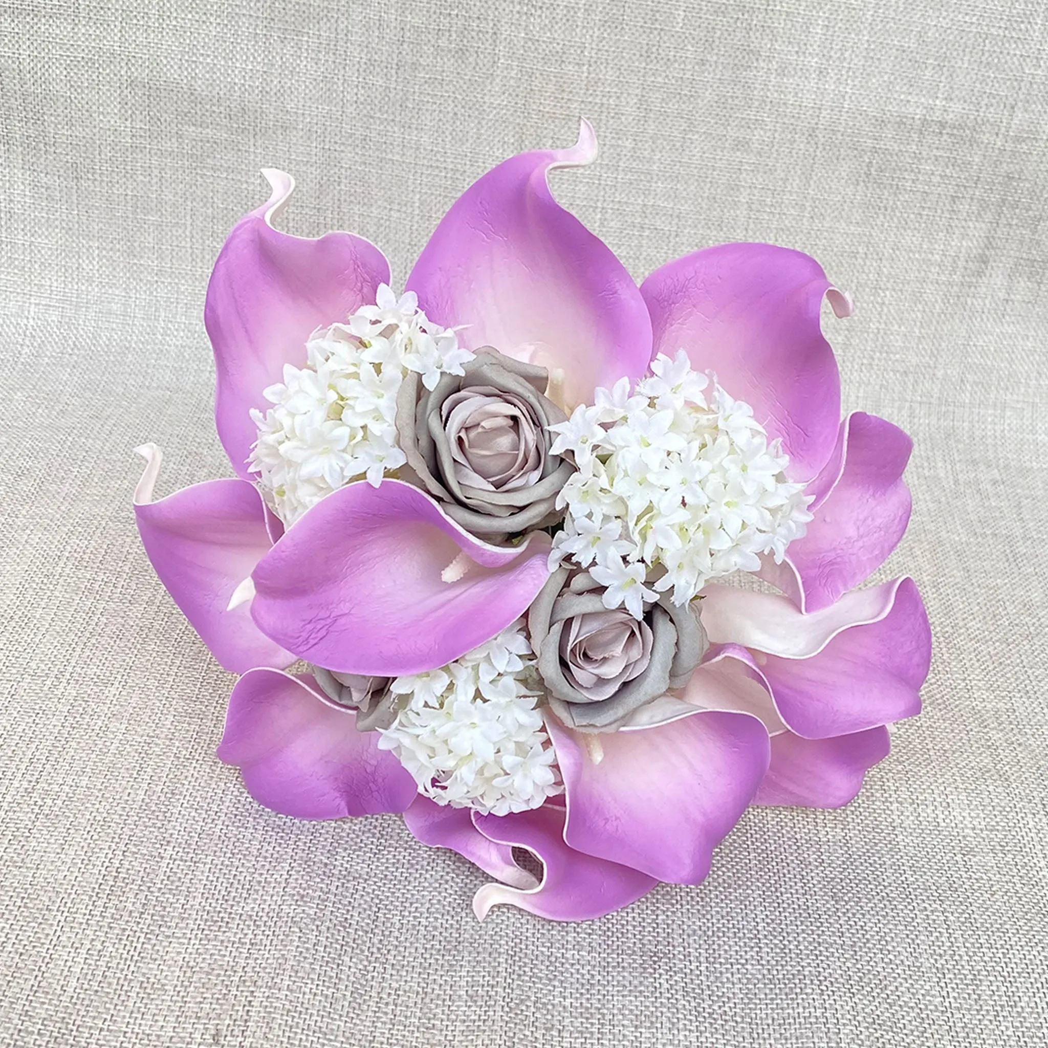 Lavender Bridal Calla Lily Bouquet Set