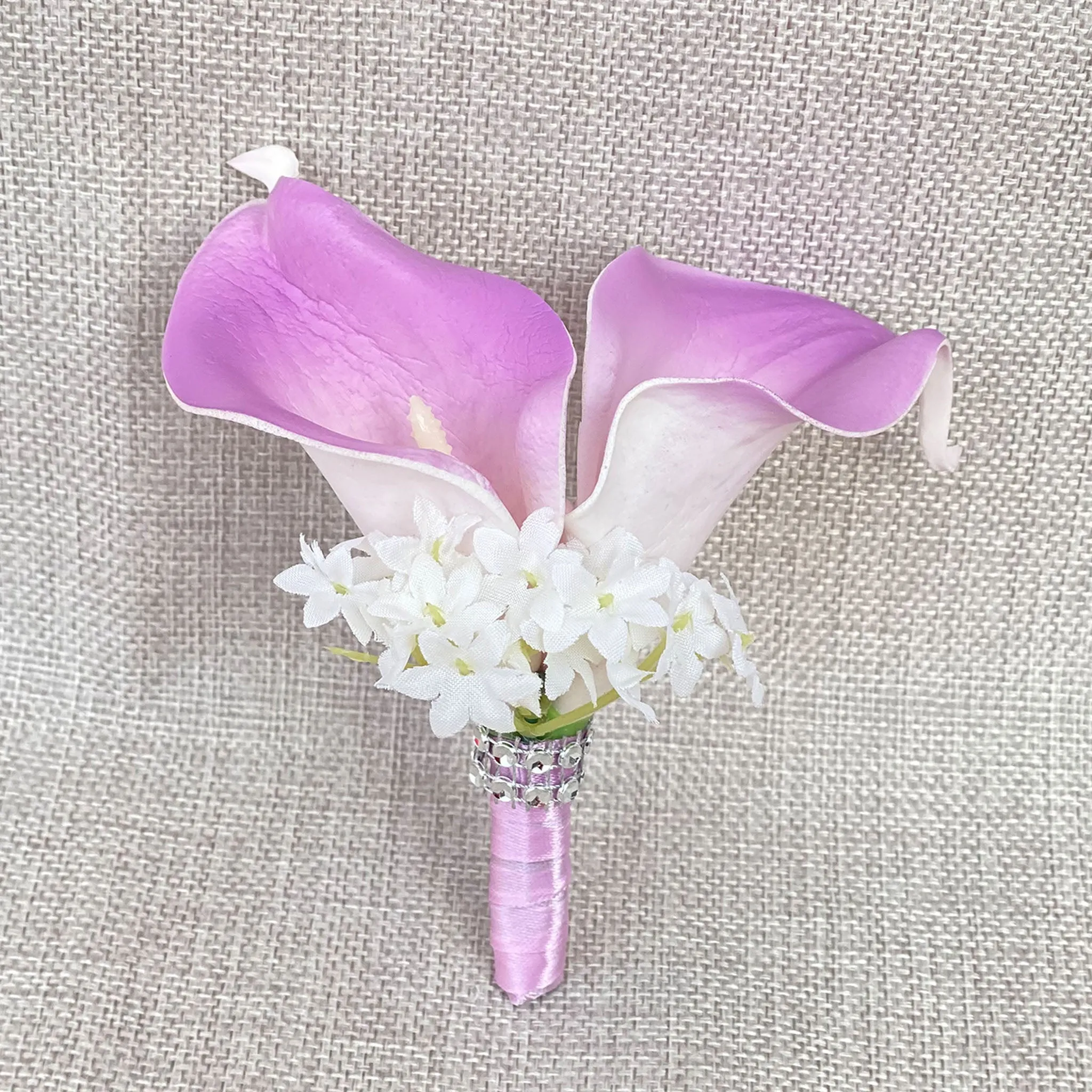 Lavender Bridal Calla Lily Bouquet Set