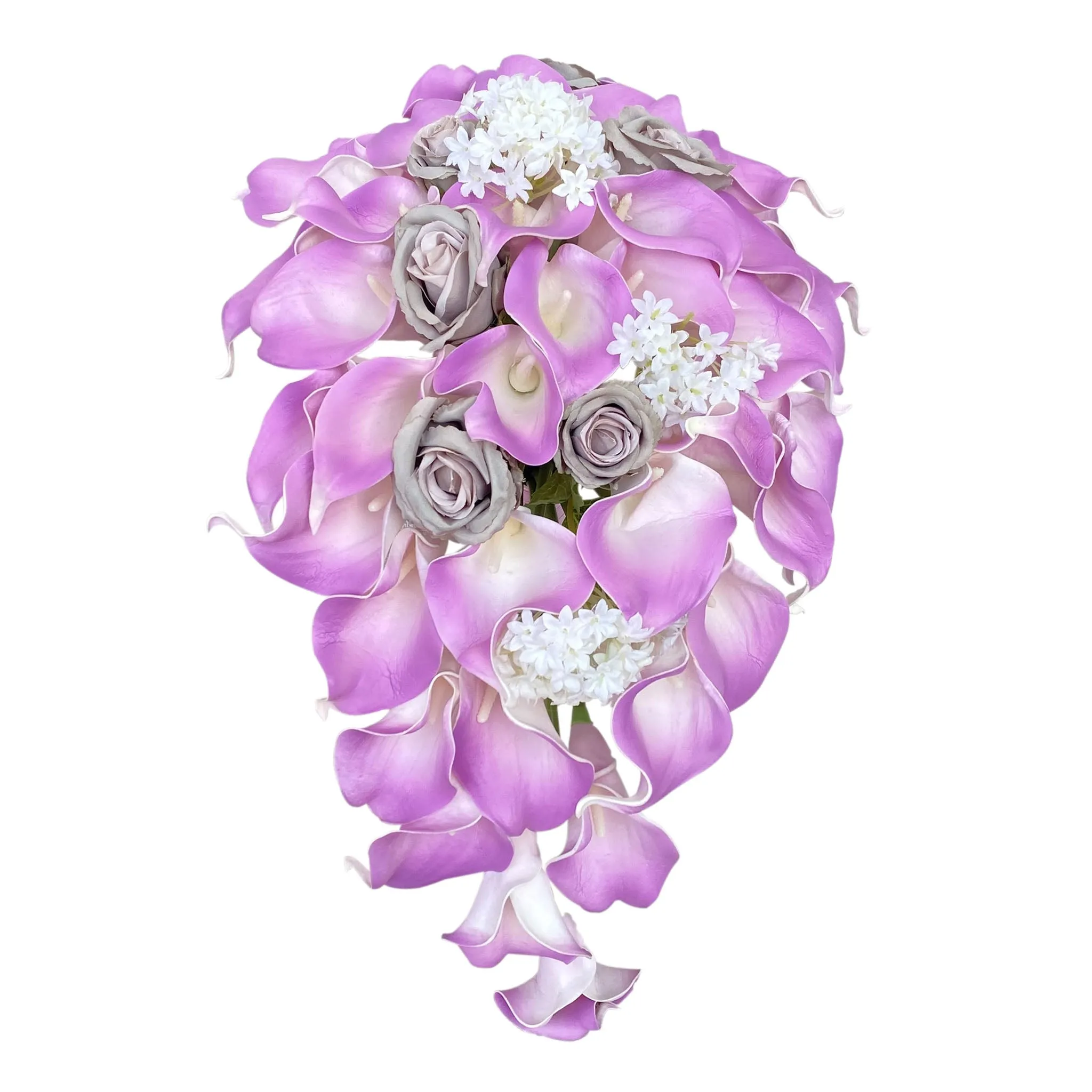 Lavender Bridal Calla Lily Bouquet Set