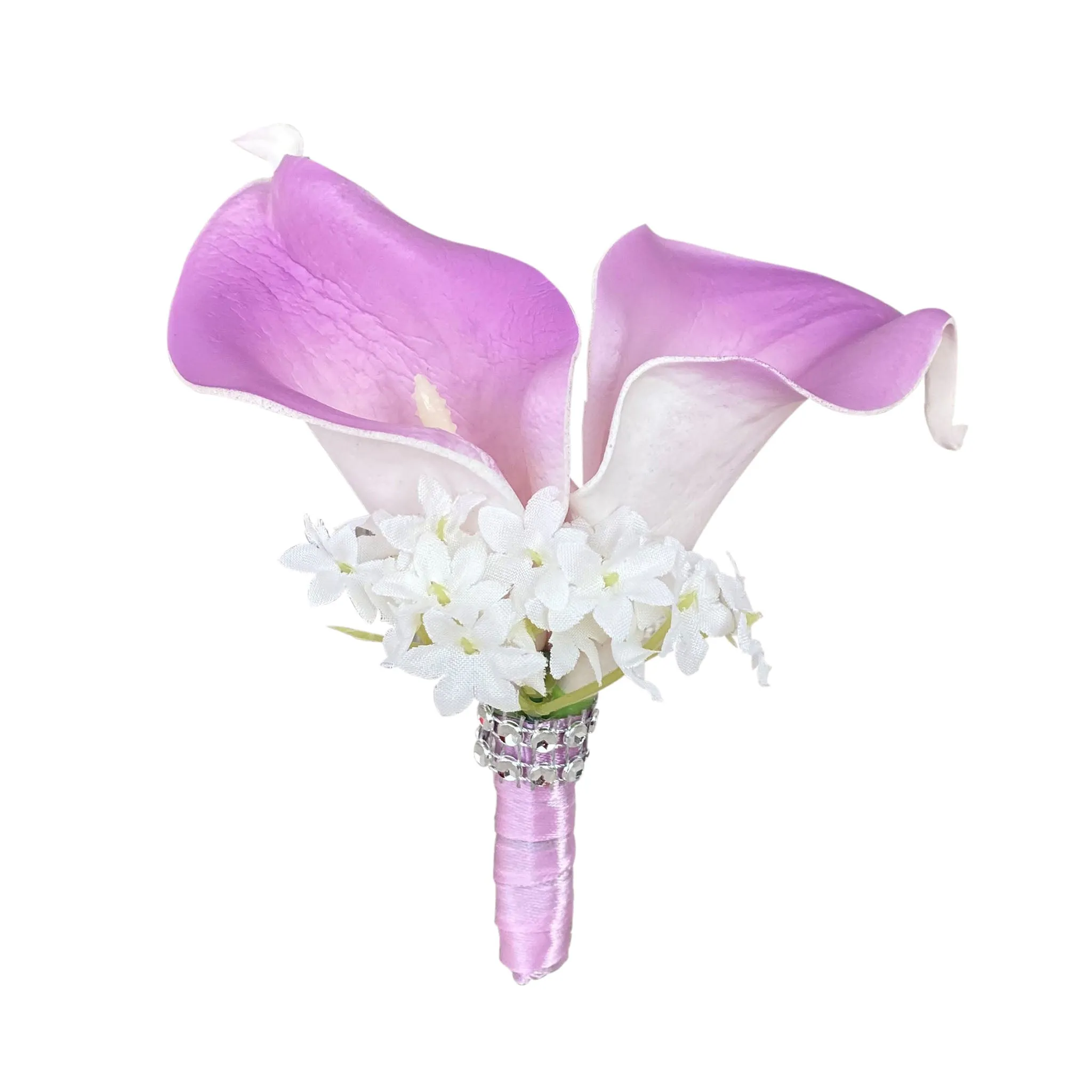 Lavender Bridal Calla Lily Bouquet Set