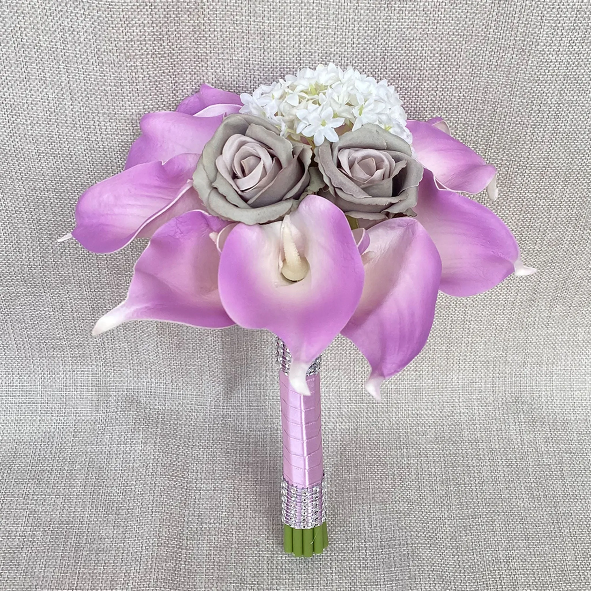 Lavender Bridal Calla Lily Bouquet Set