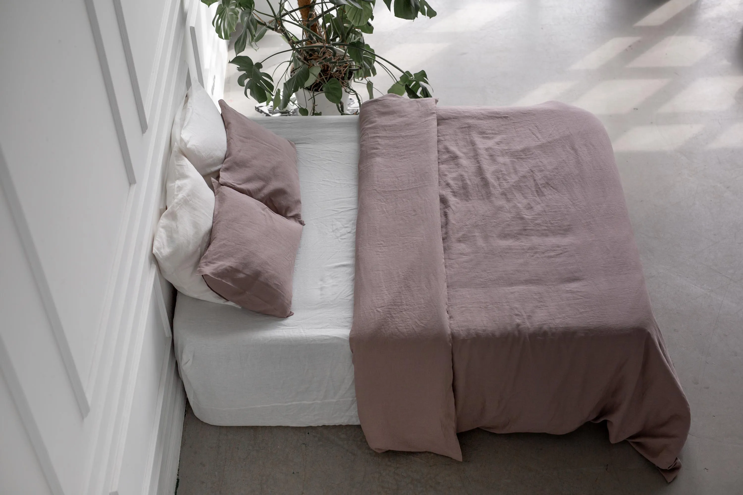 Linen duvet cover in Rosy Brown by AmourLinen