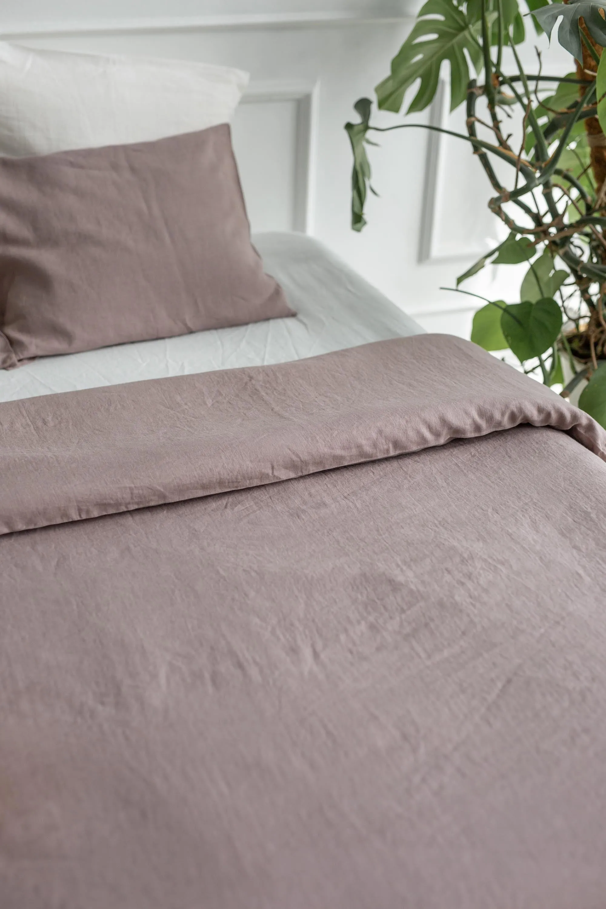 Linen duvet cover in Rosy Brown by AmourLinen