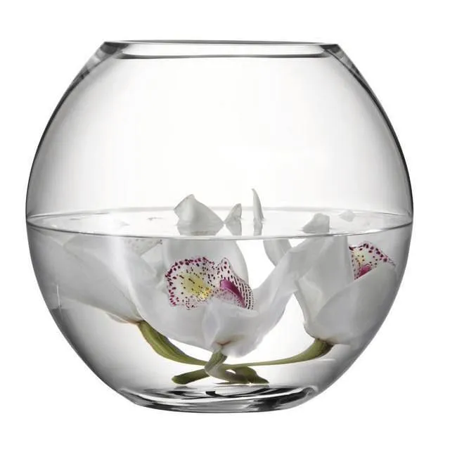 LSA Flower Round Vase 22cm Clear