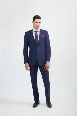 Luxurious 100% Super Fine Wool Italian Cut Beautiful Blue Suit for Men