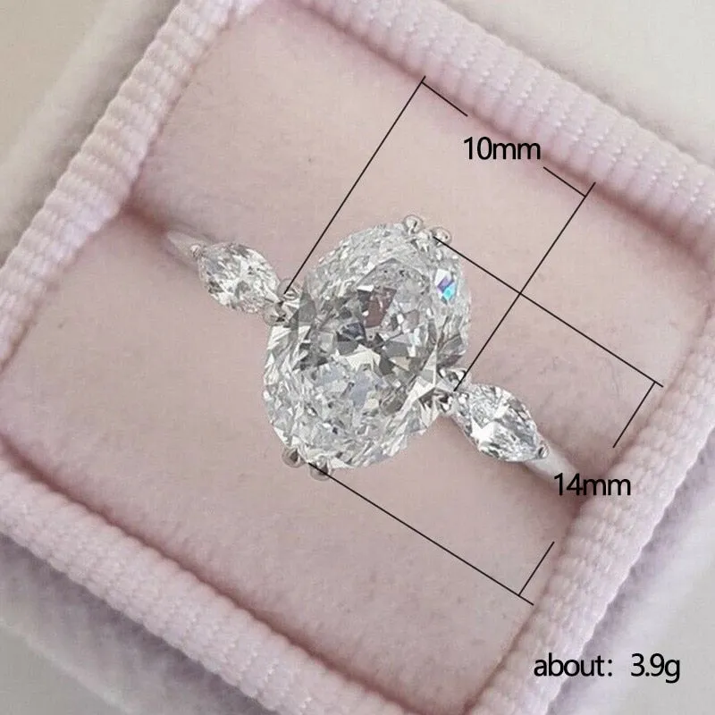 Luxurious Oval Cubic Zirconia Ring