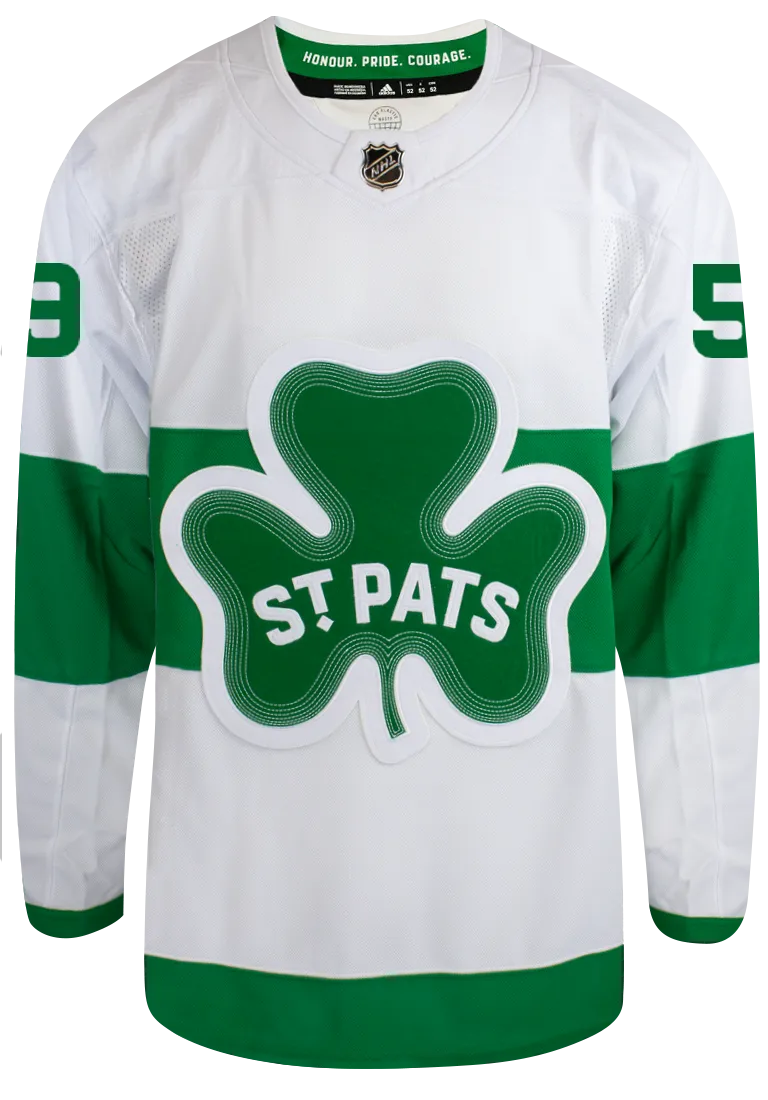 Maple Leafs Adidas Men's Authentic 2024 St Pats Jersey - BERTUZZI