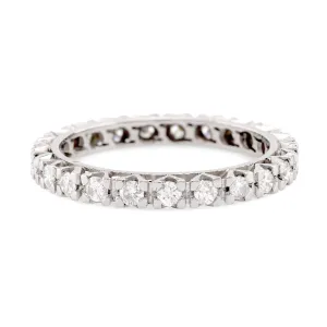 Mid Century Diamond Platinum Eternity Band