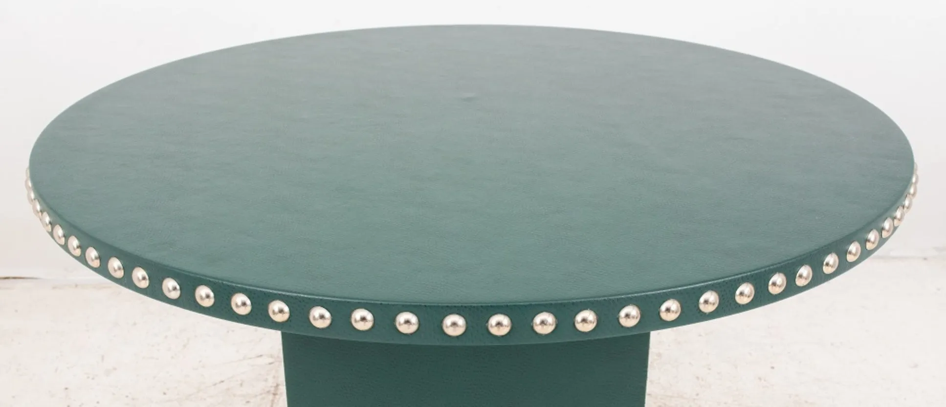 Modern Green Vegan Leather High Top Table