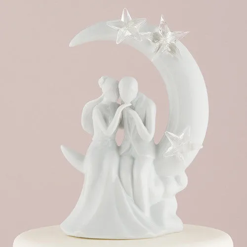 Moon and Stars Wedding Cake Top