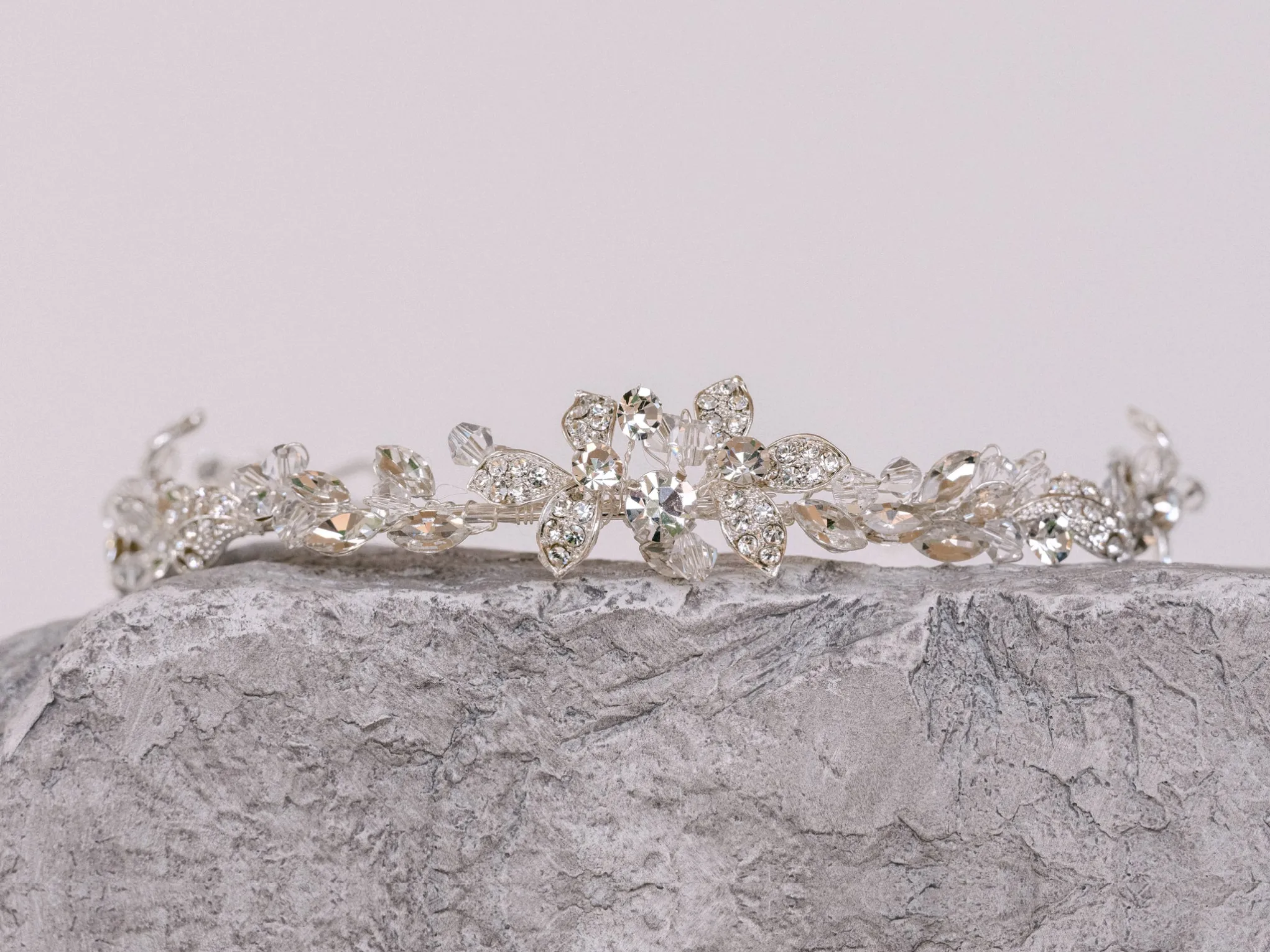 Olivia - Floral Crystal Bridal Headband