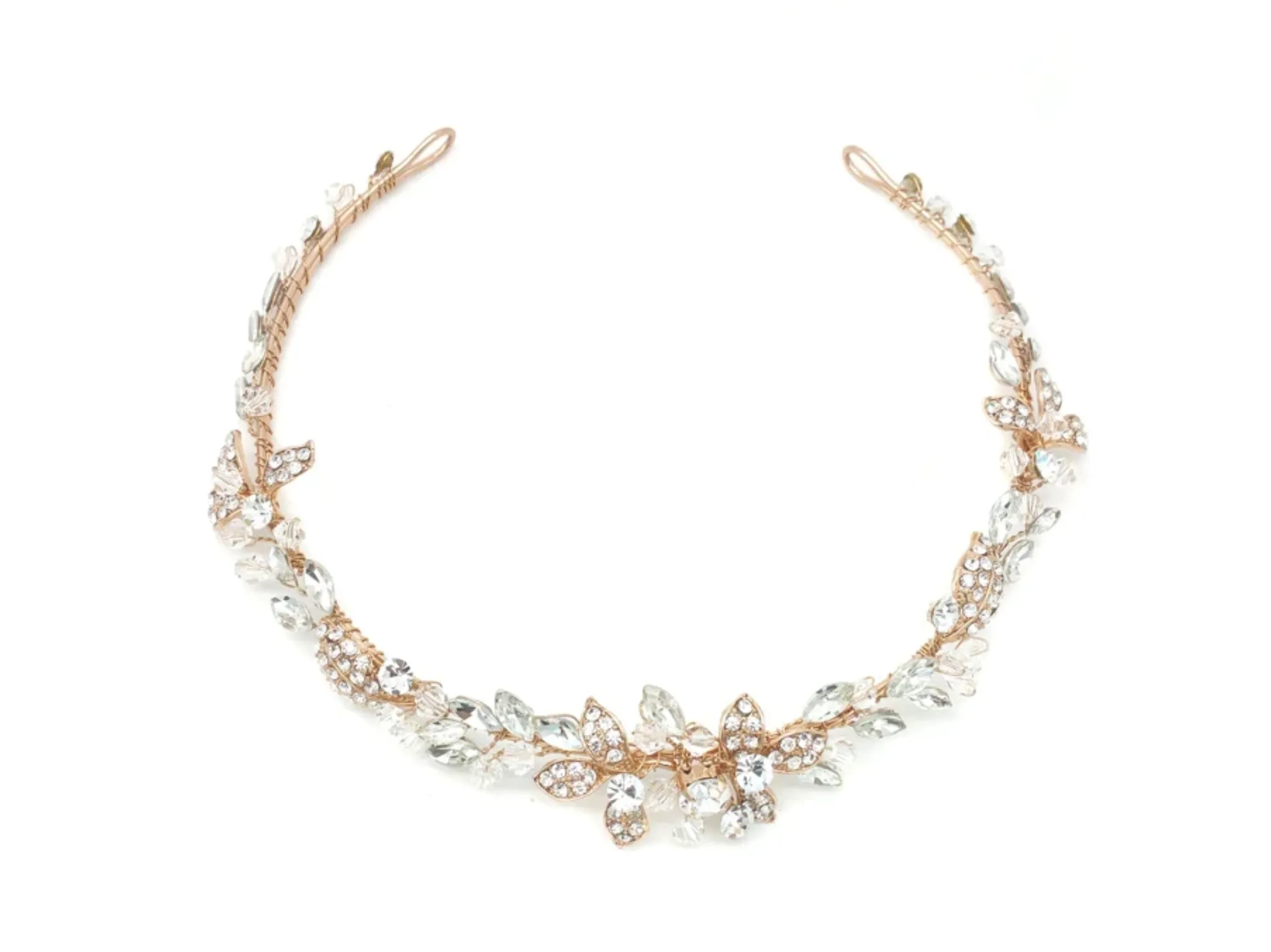 Olivia - Floral Crystal Bridal Headband