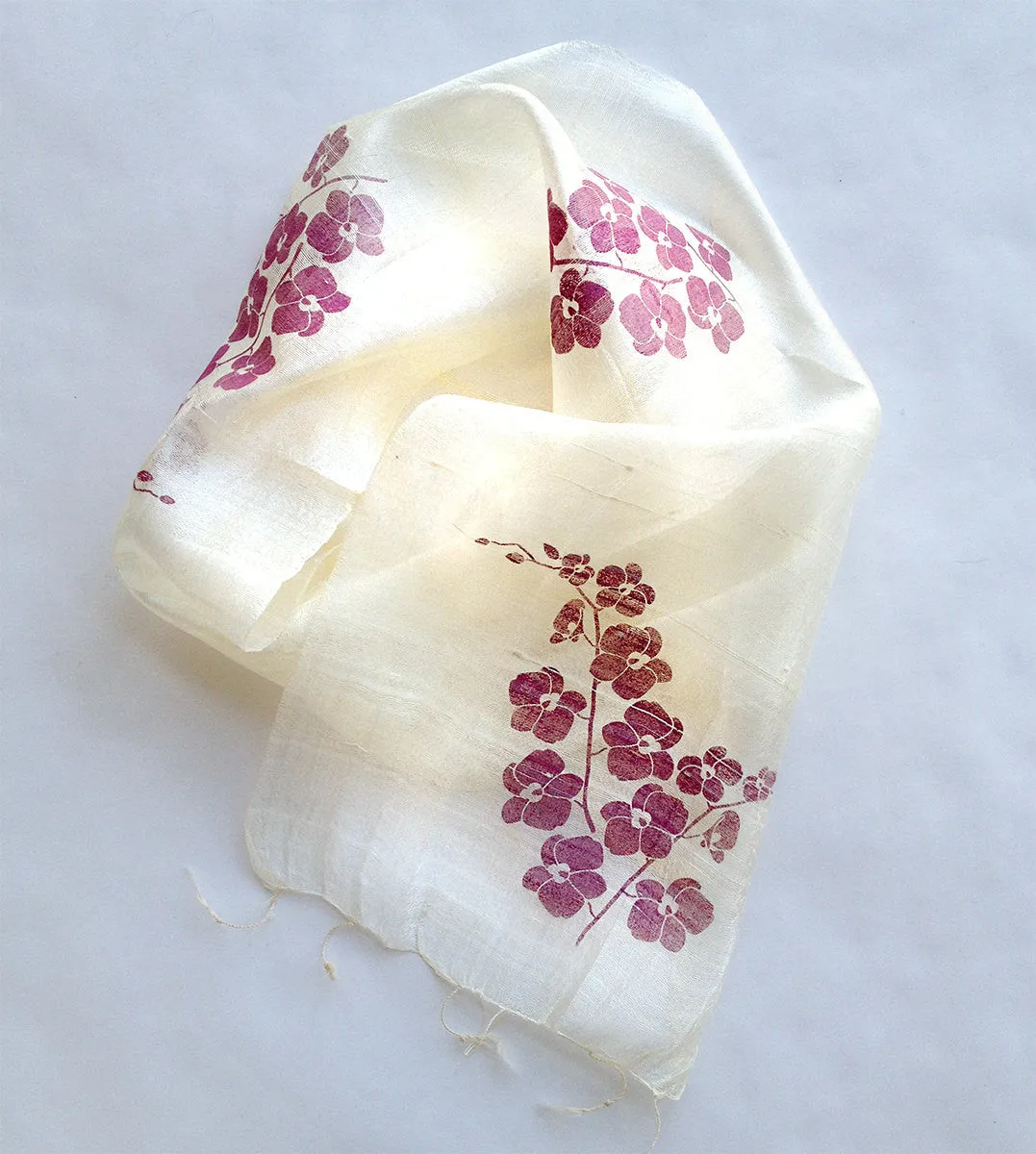 Orchid Silk Scarf