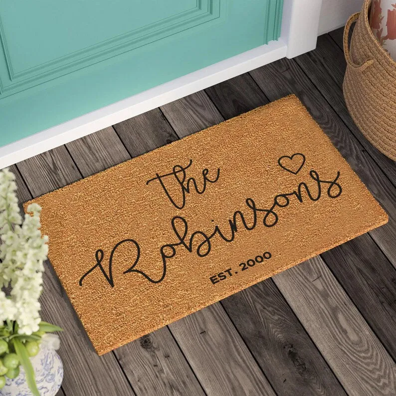 Personalized Custom Doormat, New Home Gift, Welcome Door Mat, Personalized Gift, Housewarming Gift, Wedding Gift