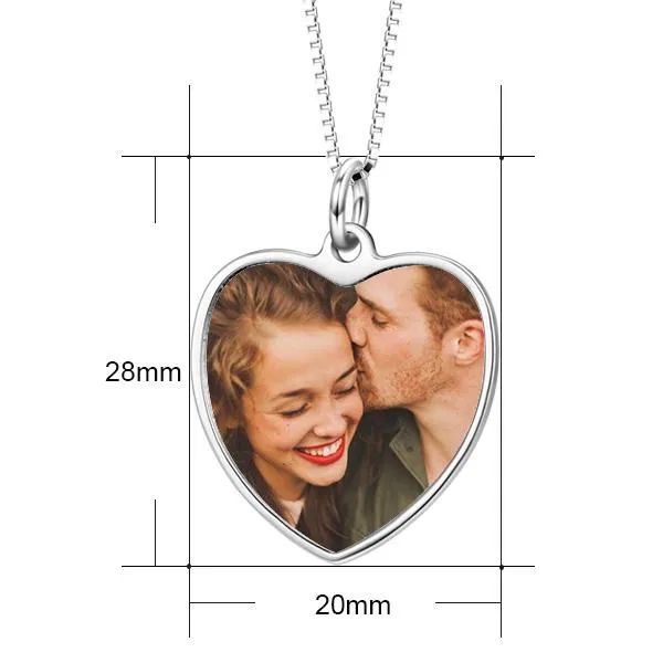 Personalized Heart Photo Necklace-Keepsake Gifts- Gifts for Wife