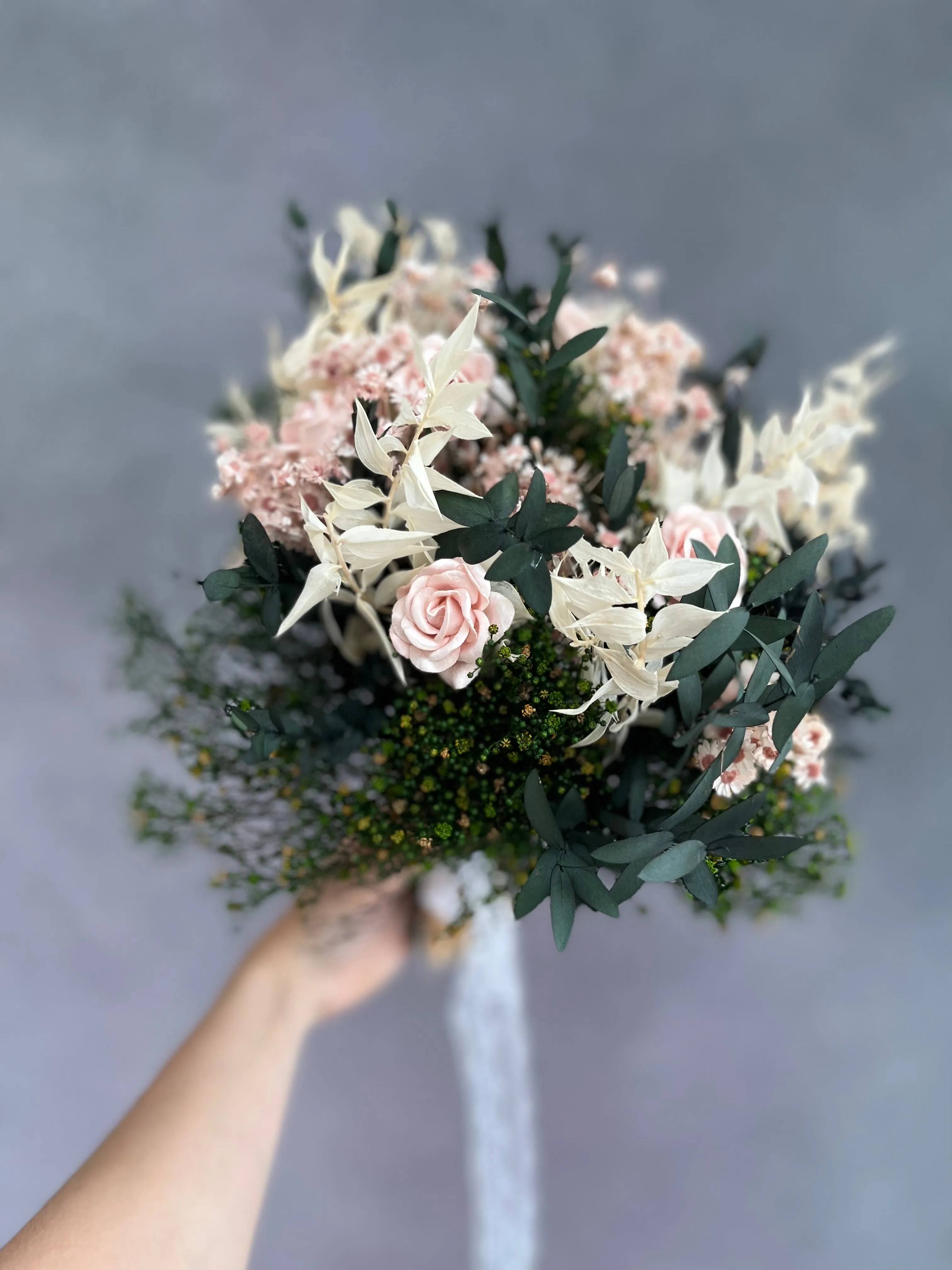 Romantic blush wedding bouquet