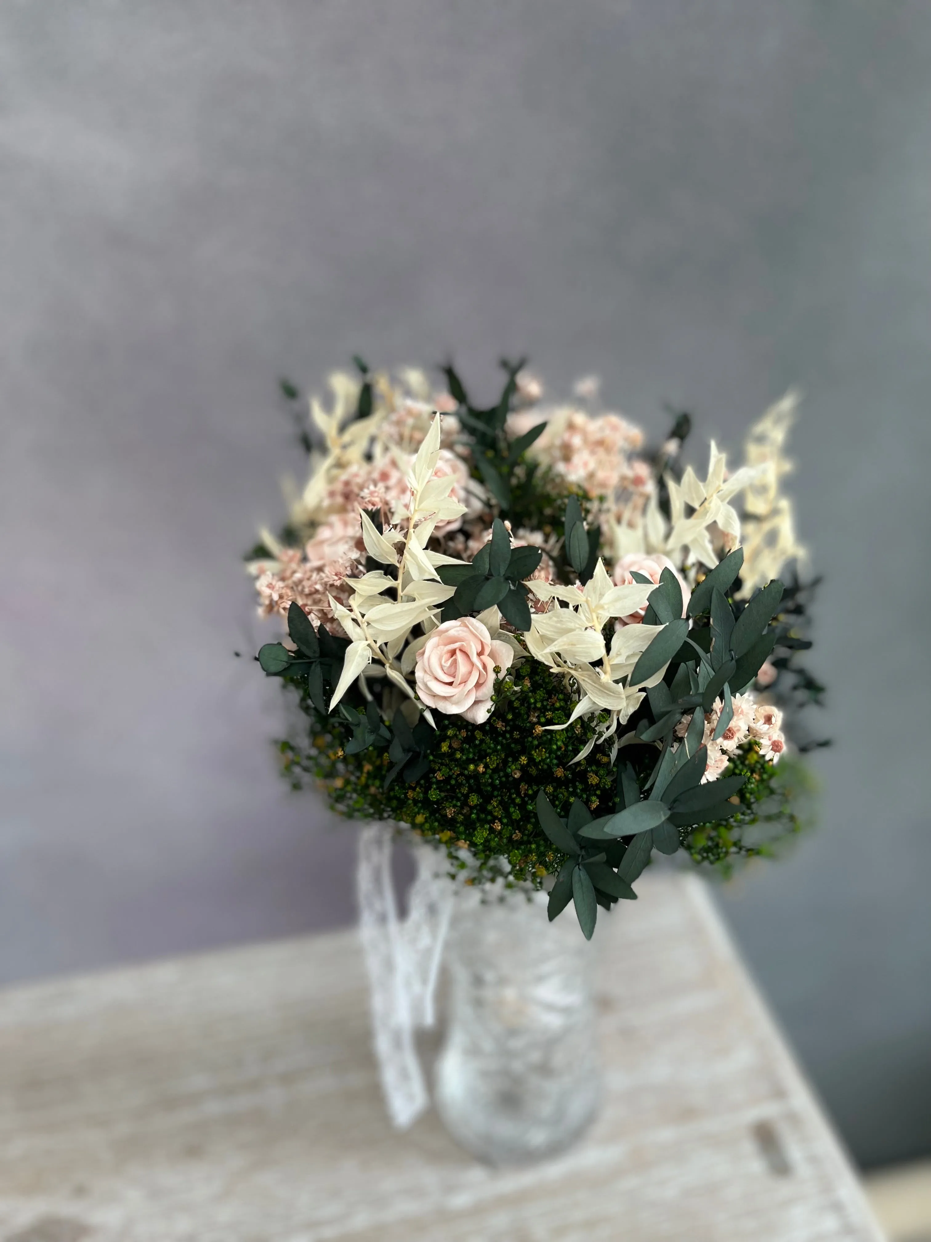 Romantic blush wedding bouquet