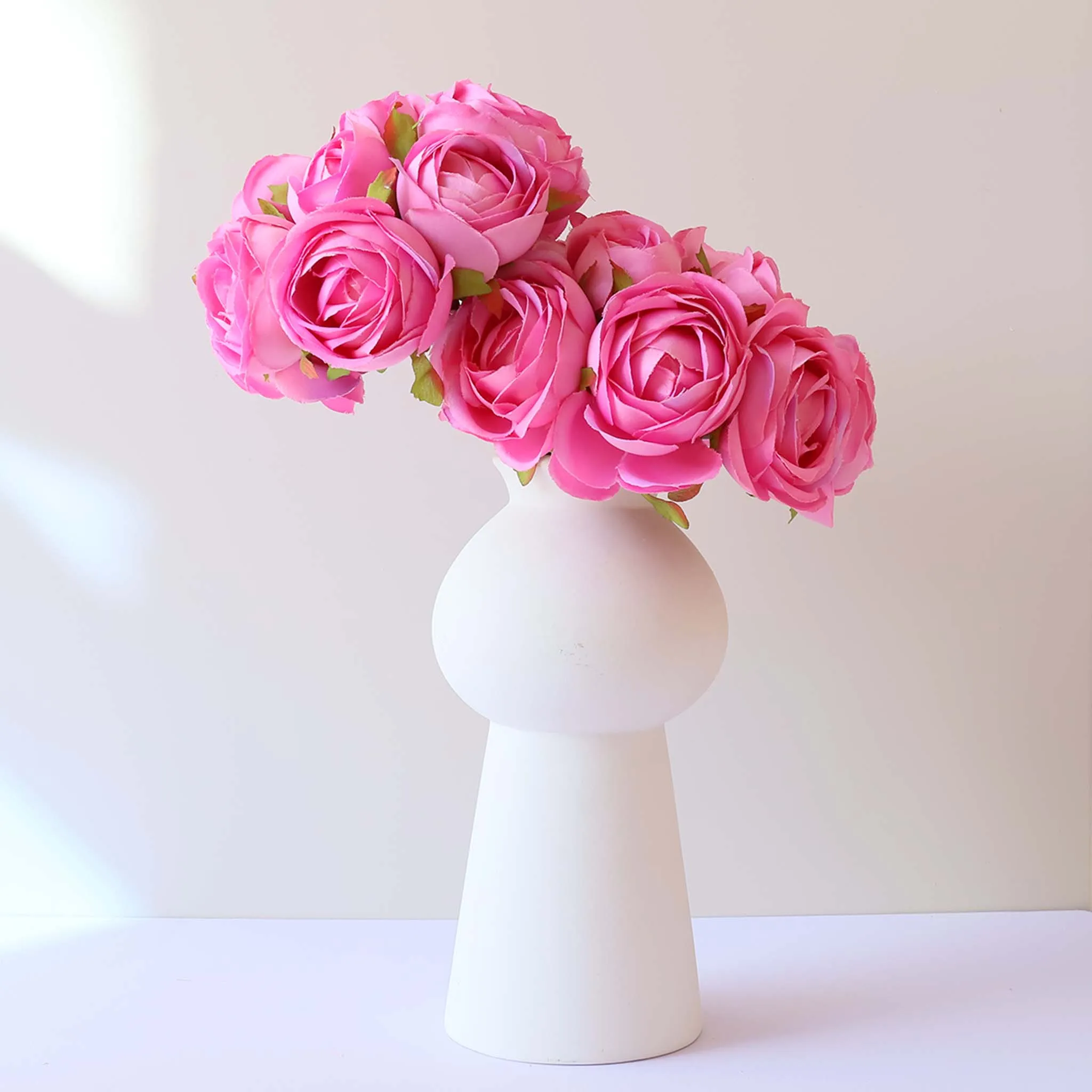 Silk Tea Roses Small Peony Wedding Flowers Bouquet