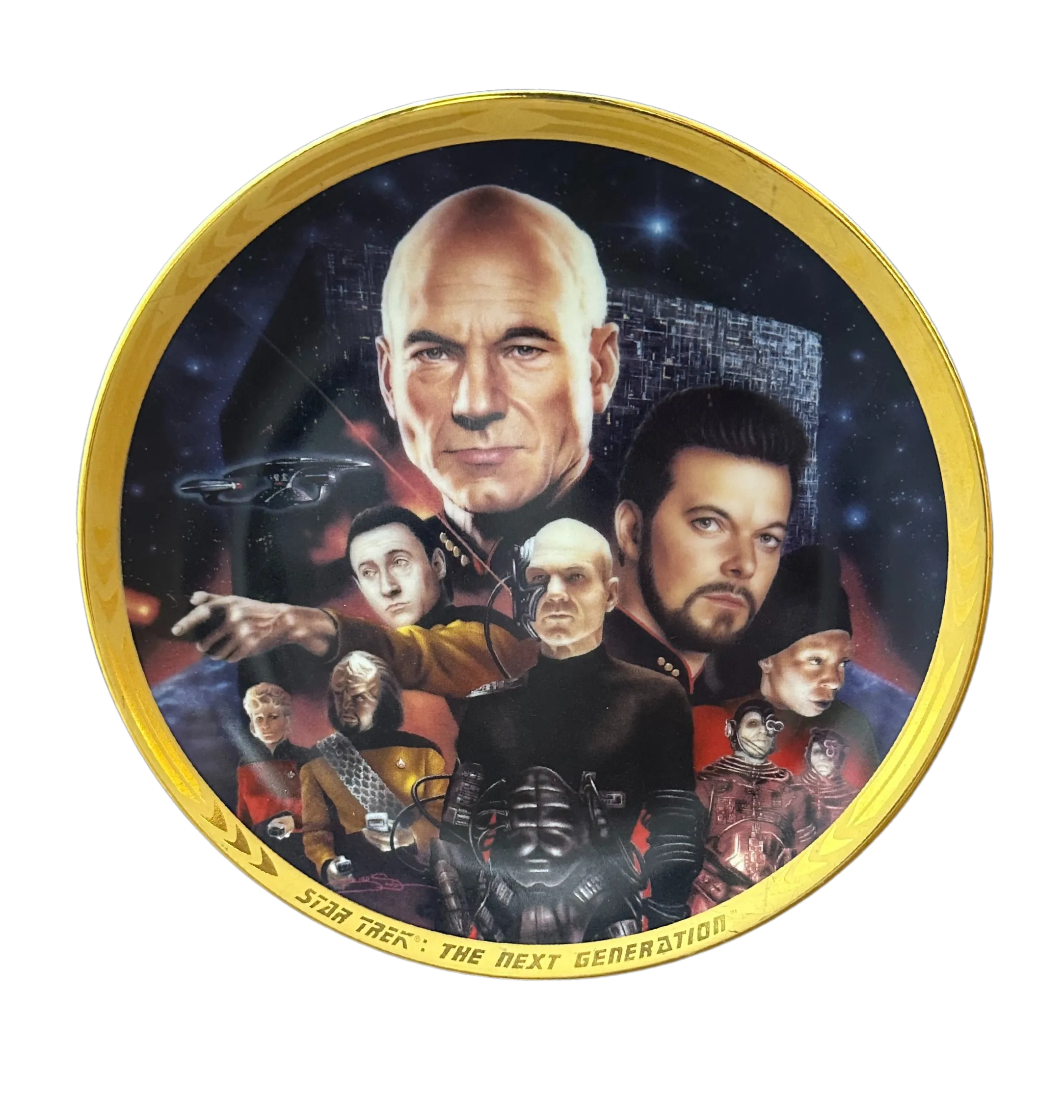 The Hamilton Collection Star Trek Commemorative Plate "The Best of Both Worlds"