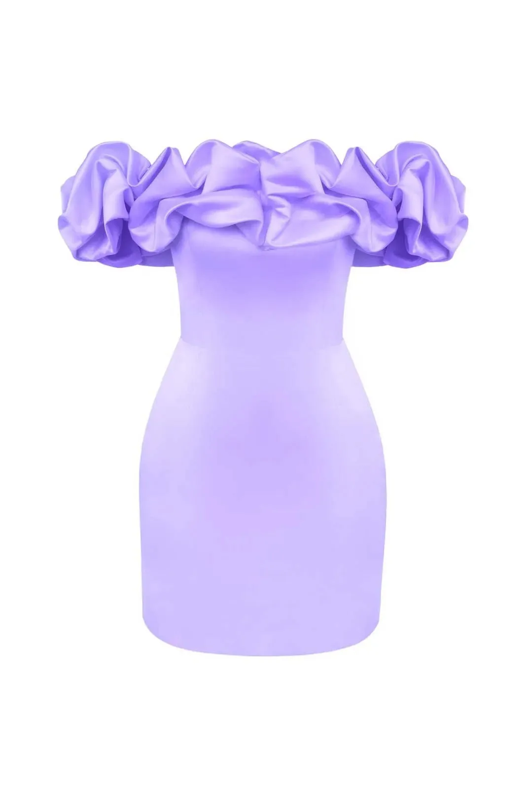 Whispers of Elegance Satin Mini Dress with Ruffles